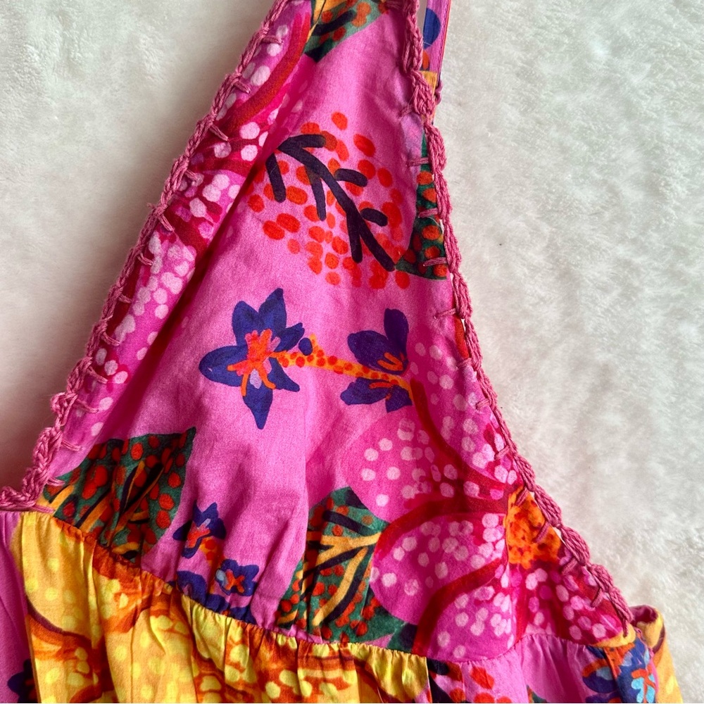 FARM Rio Pink & Orange Tropical Tiered Maxi Dress - Picture 6 of 12
